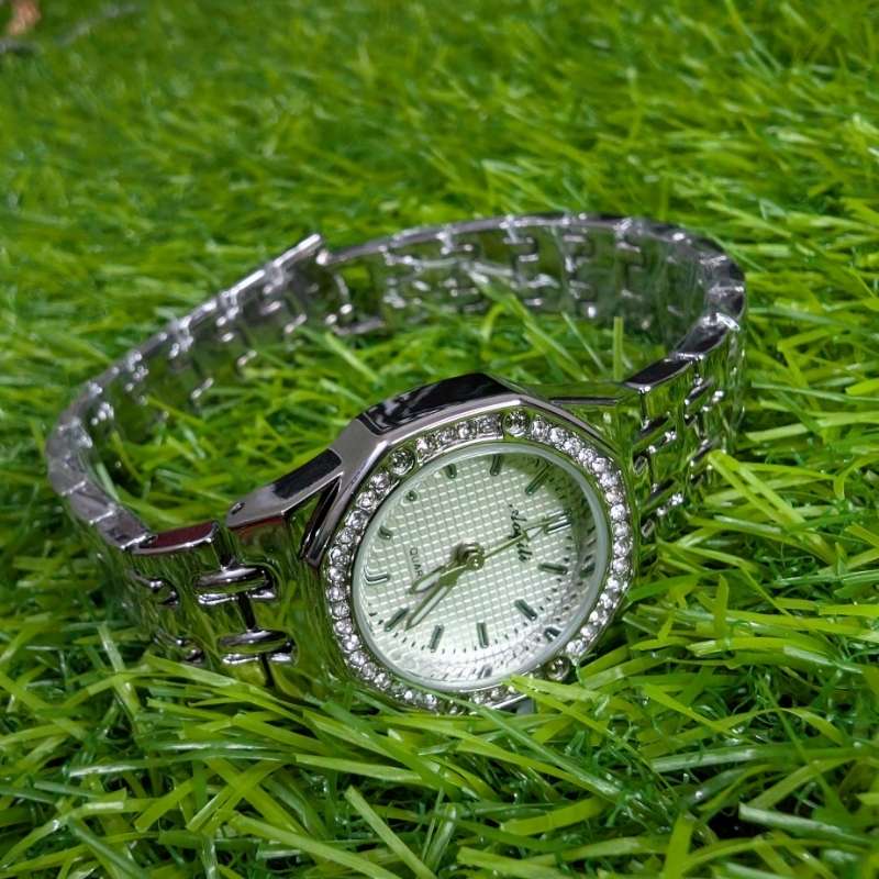 Watch Aogili Silver Chain White Octagonal Dial