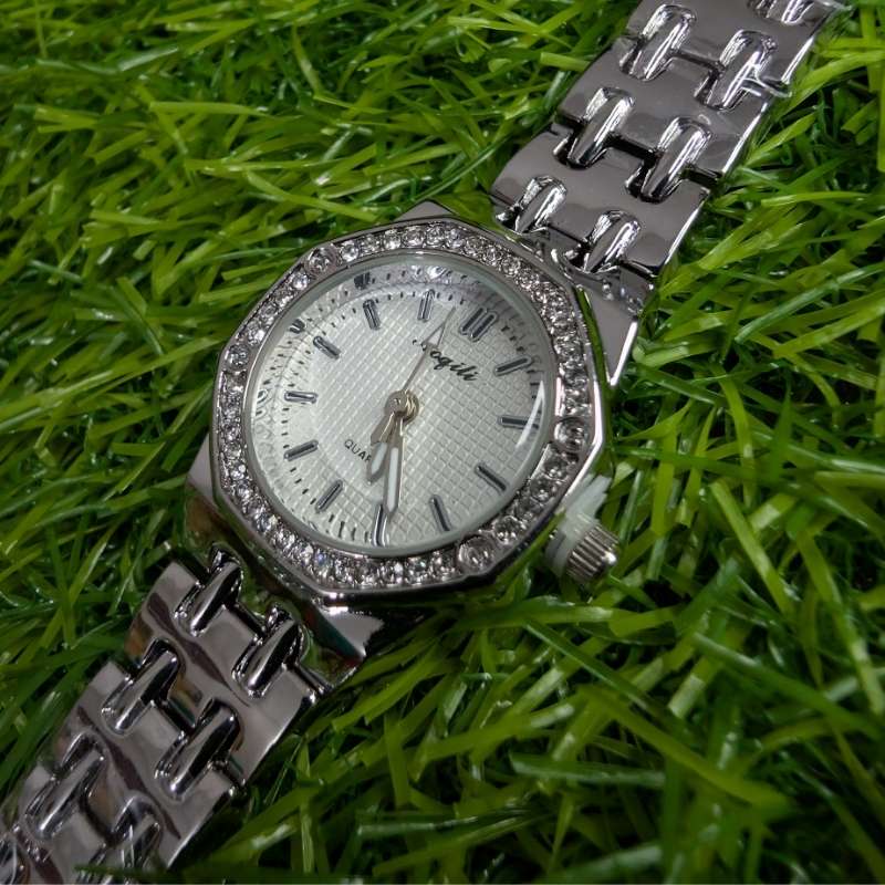 Watch Aogili Silver Chain White Octagonal Dial