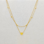 Heart-shaped Stainless Steel Double-layer Necklace