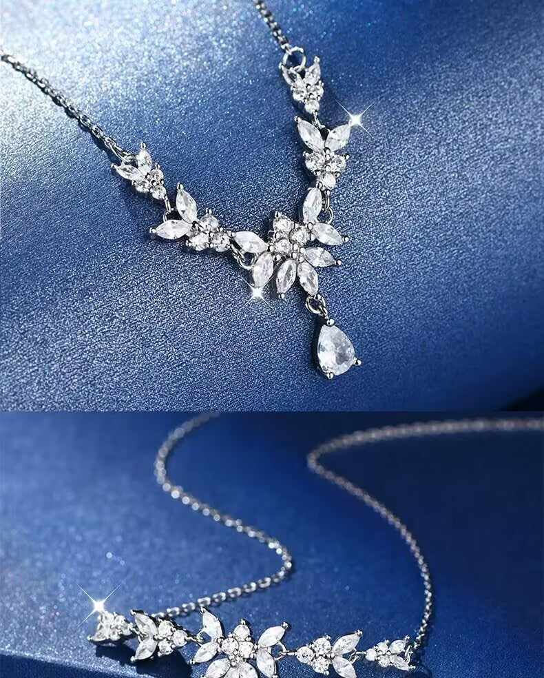 Autumn Summer New White Copper Romantic Wheat Necklace For Women