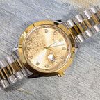 Rolex Silver Golden Color Quartz Dial Watch