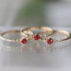 Copper Plating Ruby Ring Design For Women