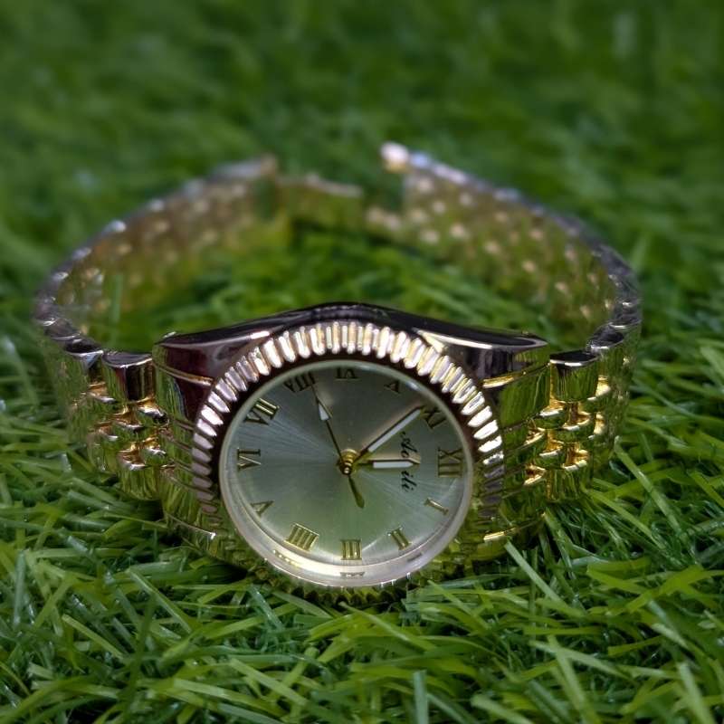 Aogili Golden Chain With White Round Dial