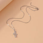 European And American Ornament Diamond Note Necklace