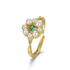 Open Ring Copper-plated Gold Hollow Retro