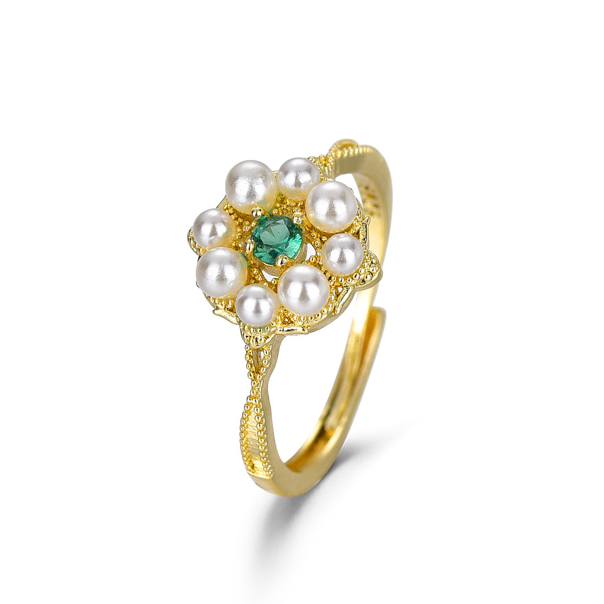 Open Ring Copper-plated Gold Hollow Retro