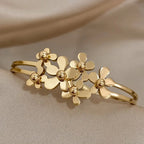Double-layer Hollow Flower Cluster Stainless Steel Bracelet