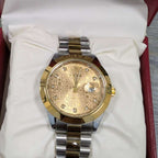 Rolex Silver Golden Color Quartz Dial Watch