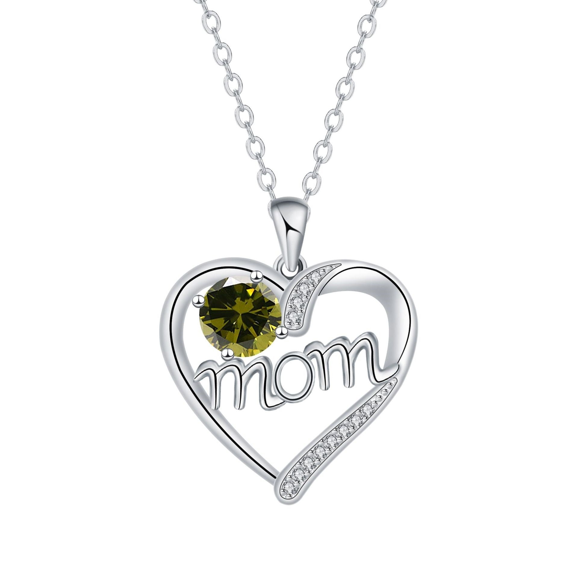 Love Heart-shaped Diamond MOM Jewelry Ornament