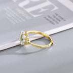 Open Ring Copper-plated Gold Hollow Retro