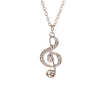 European And American Ornament Diamond Note Necklace
