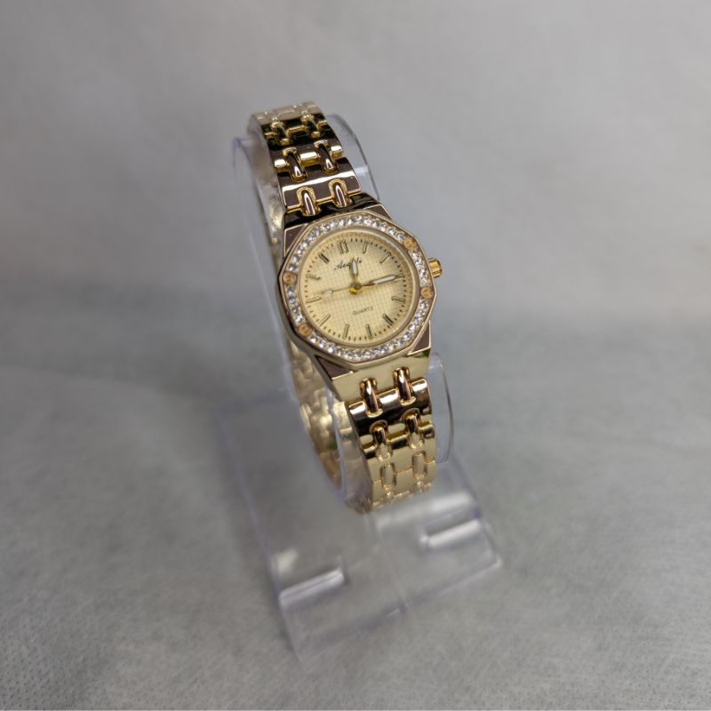 Watch Aogili Gold Chain With Gold Octagonal Dial