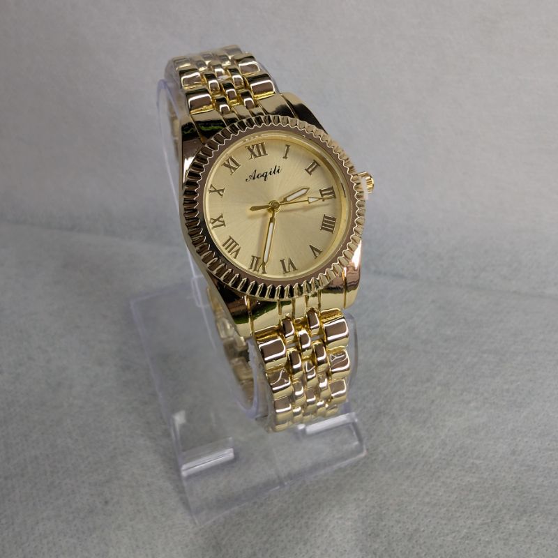 Aogili Golden Chain With Golden Round Dial