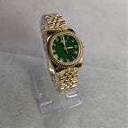 Aogili Golden Chain With Green Round Dial