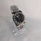Watch Aogili Silver Chain With Black Round Dial