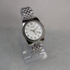 Watch Aogili Silver Chain With White Round Dial
