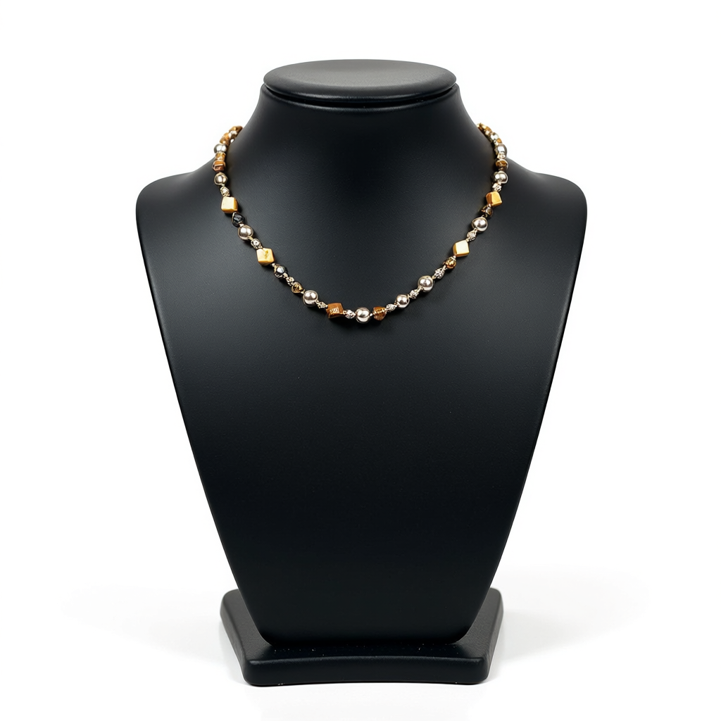 Natural Stone Necklace Women's Brown Pearl Necklace Accessories