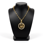 Golden Twelve Constellation Pendant Necklace INS Style