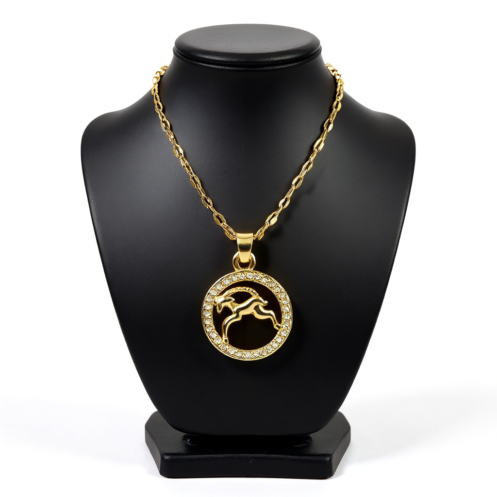 Golden Twelve Constellation Pendant Necklace INS Style
