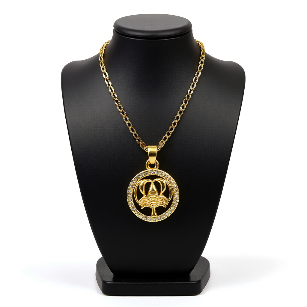 Golden Twelve Constellation Pendant Necklace INS Style