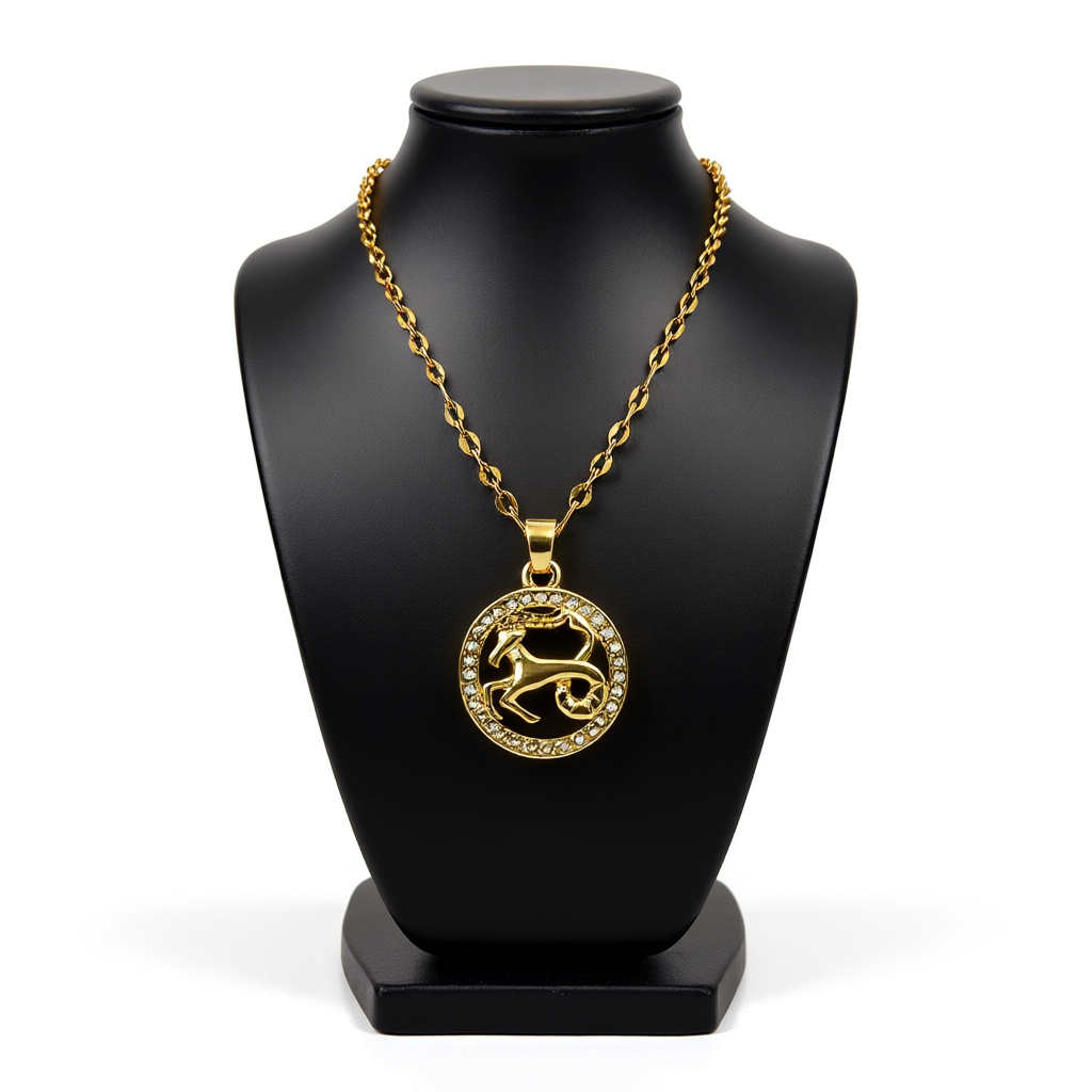Golden Twelve Constellation Pendant Necklace INS Style