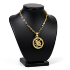 Golden Twelve Constellation Pendant Necklace INS Style