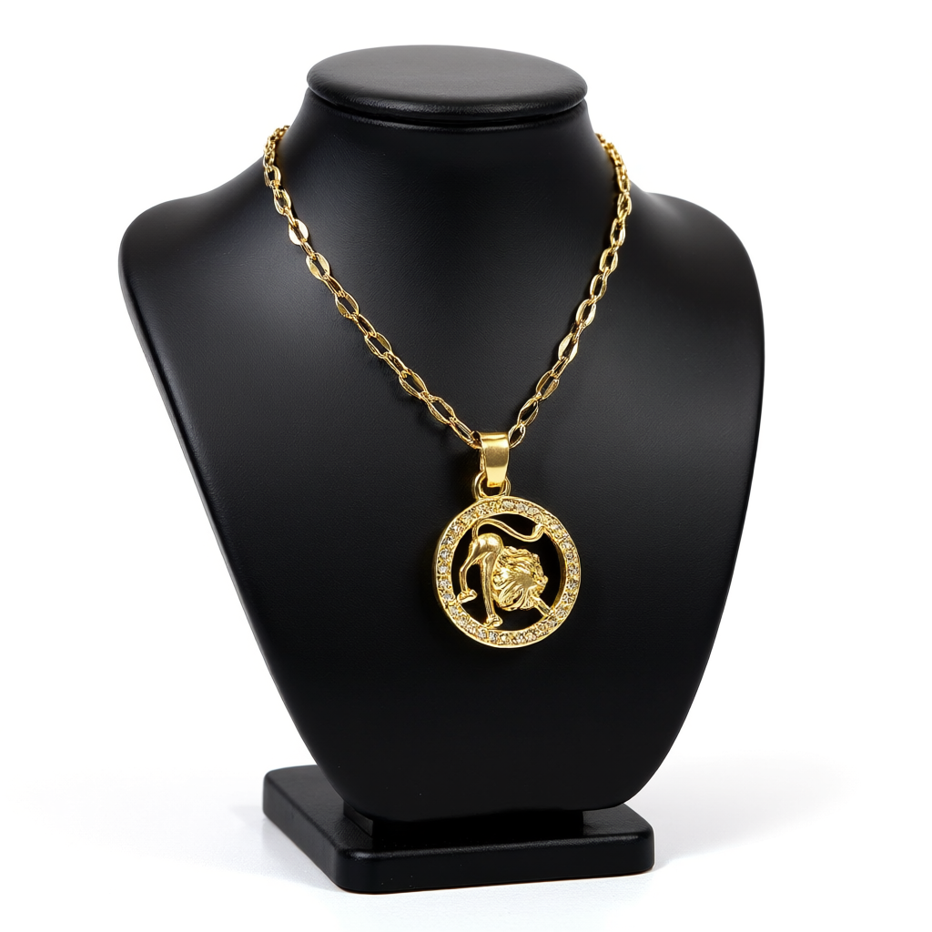 Golden Twelve Constellation Pendant Necklace INS Style