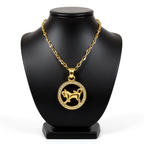 Golden Twelve Constellation Pendant Necklace INS Style