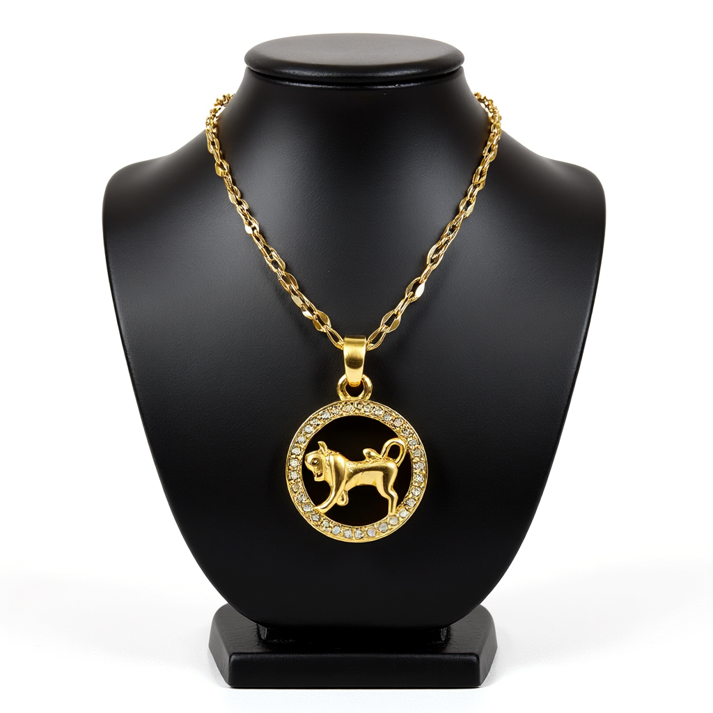 Golden Twelve Constellation Pendant Necklace INS Style