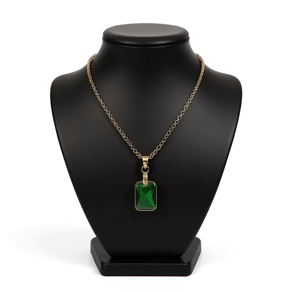 Retro Personality Fashion Rectangular Pendant Geometric Simple Necklace