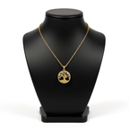 Gold-plated Micro-inlaid Full Rhinestone Zircon Lucky Tree Light Luxury Cross-border Necklace