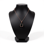 Water Drop Rose Gold Rhinestone Elegant Pink Color Necklace