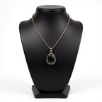 Water Drop Rose Gold Rhinestone Elegant Pink Color Necklace