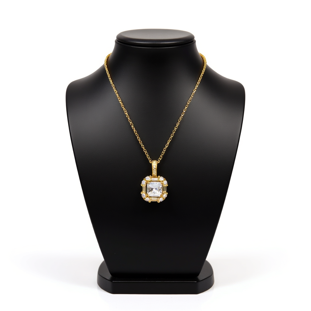 Women's Special-interest Design Inlaid Zircon Titanium Steel Clavicle Chain