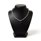 Super Copper Inlaid Zircon Love Pendant Necklace Summer Irregular