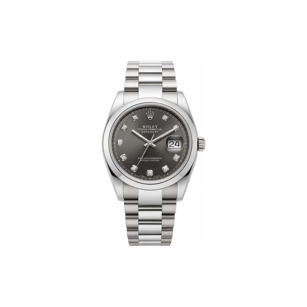 Rolex Silver Golden Quartz Blue Dial Watch