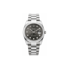 Rolex Silver Golden Quartz Blue Dial Watch