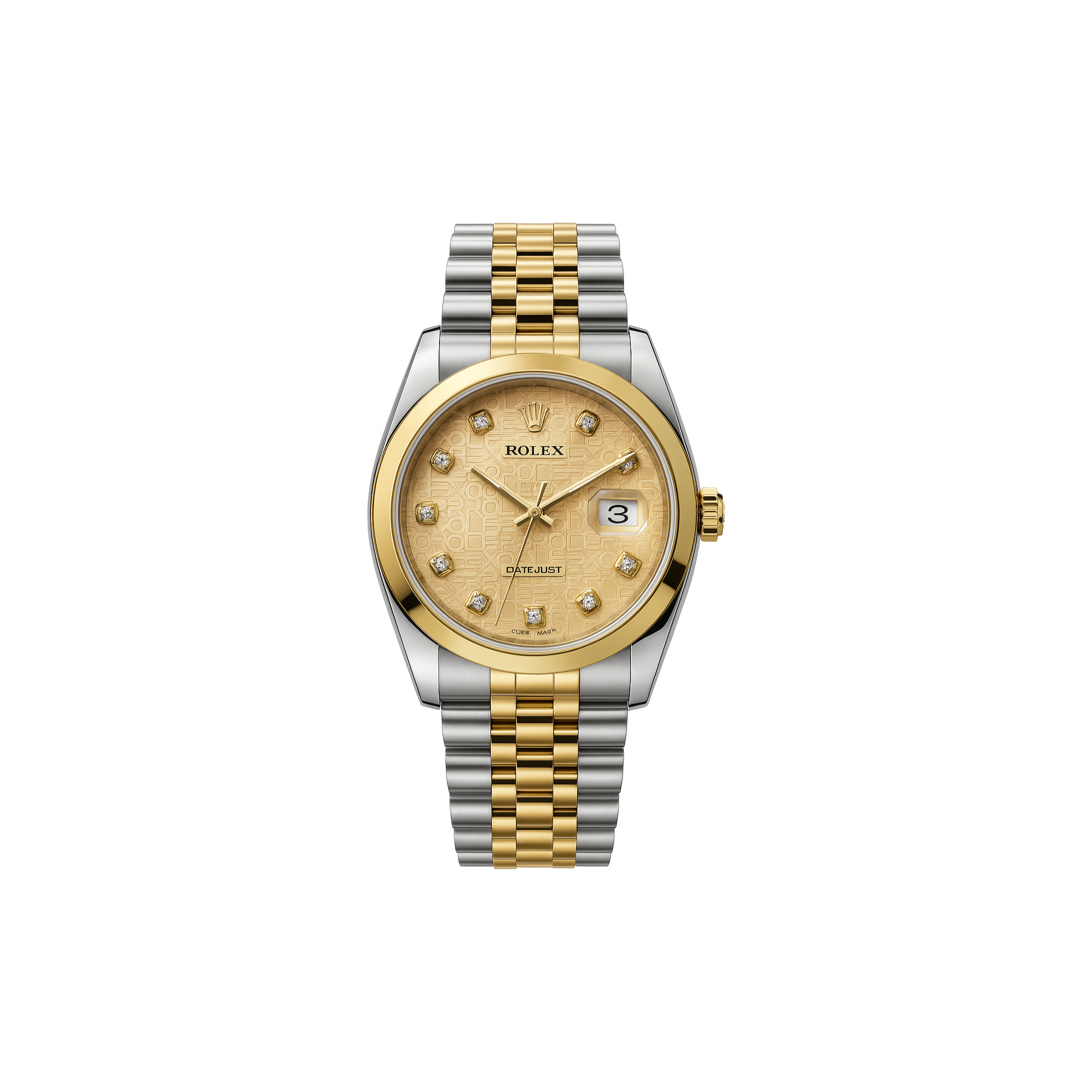 Rolex Silver Golden Color Quartz Dial Watch