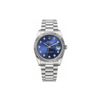 Rolex Silver Quartz Blue Dial Watch