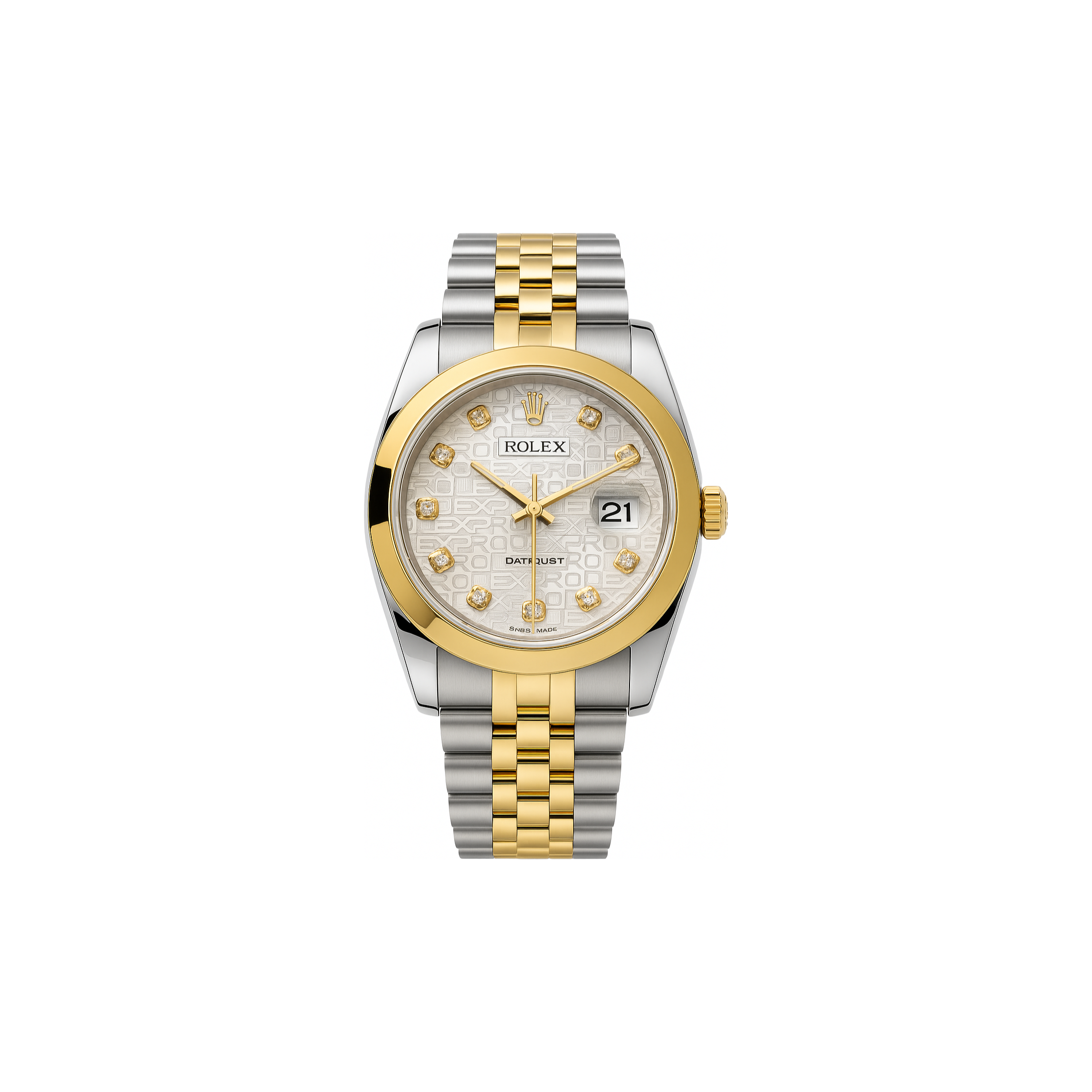 Rolex Silver Golden Quartz golden and white Dial Watch