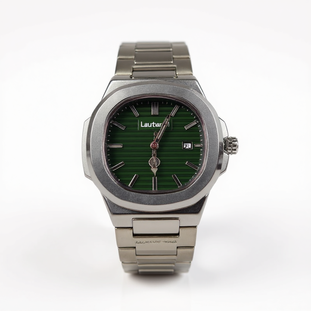Watch LookWorld Green Dial Silver Chain