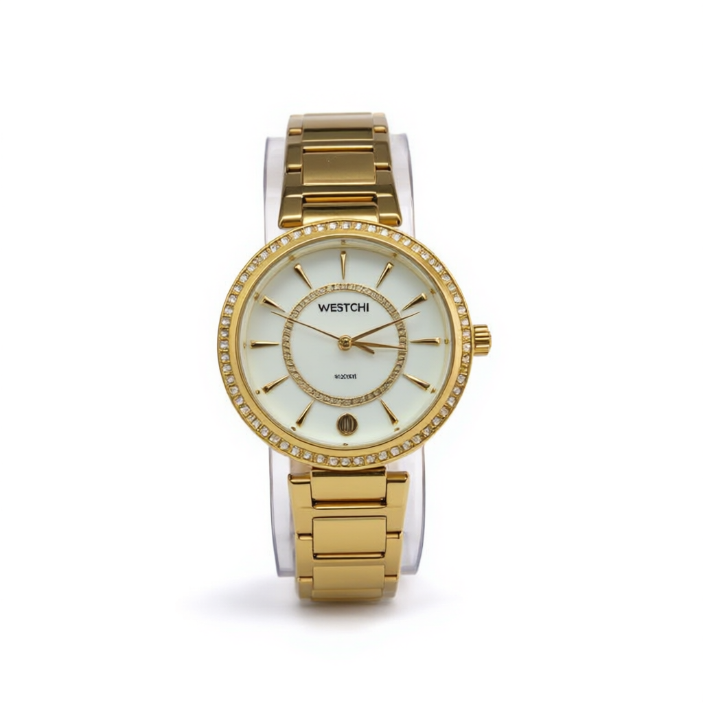 Watch WESTCI-II Gold chain with white dial
