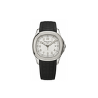 Watch Patek Phillippe Black Silicon Strap & White Quartz Dial