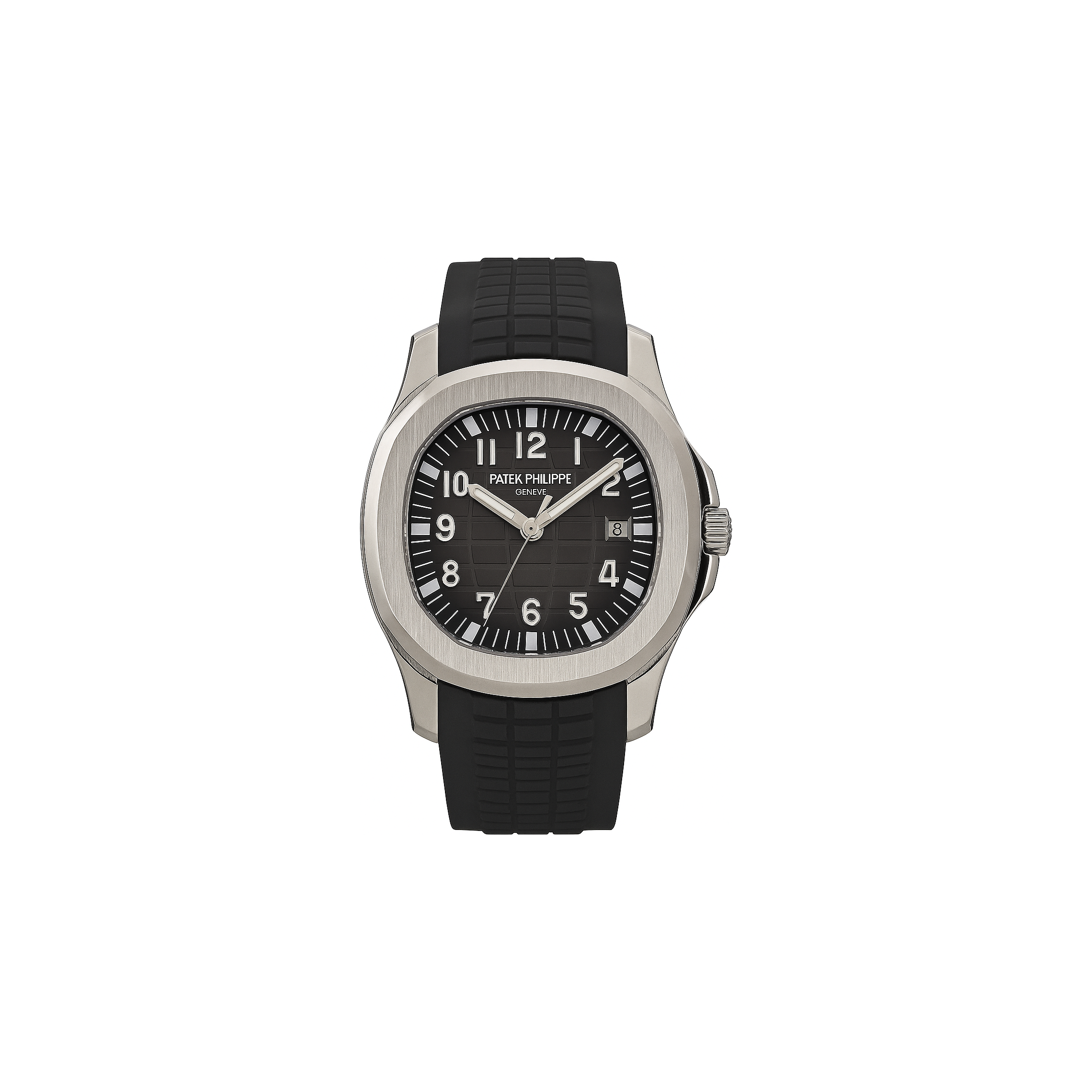 Watch Patek Phillippe Black Silicon Strap & Black Quartz Dial