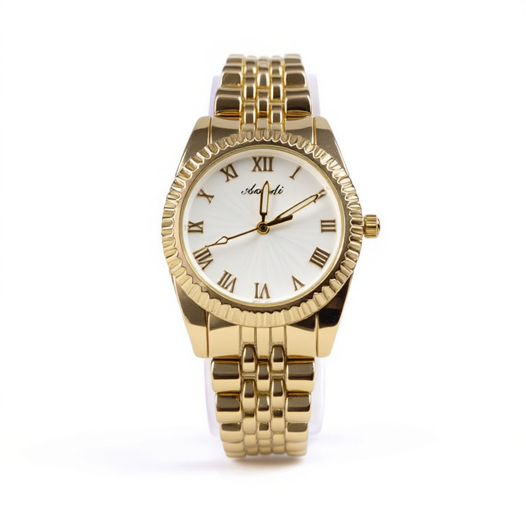 Aogili Golden Chain With Golden Round Dial
