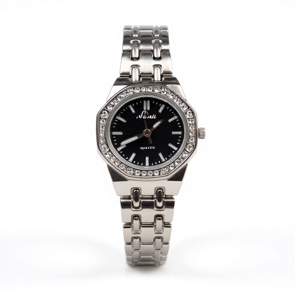 Watch Aogili Silver Chain White Gold Octagonal Dial