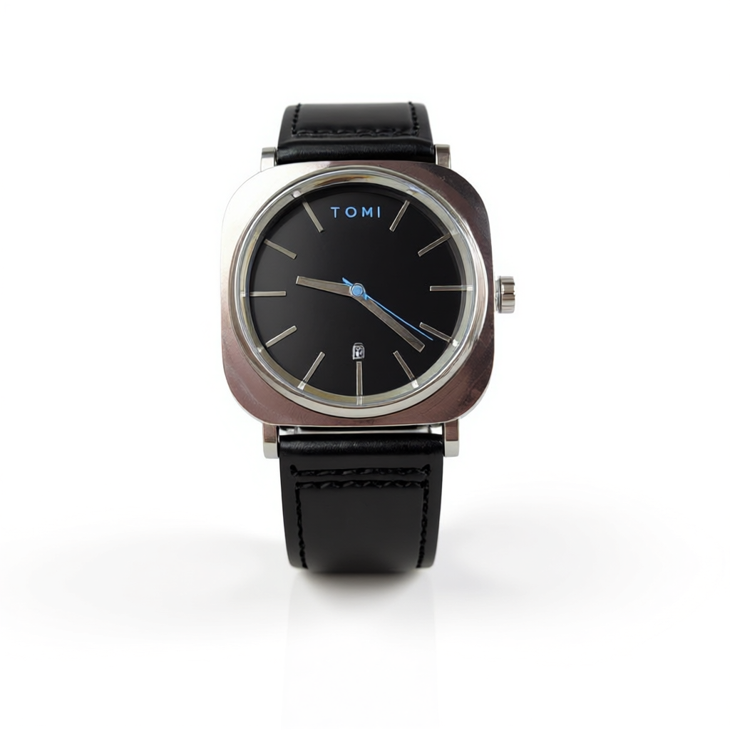 Watch Tomi Black Silver Business Class Watch