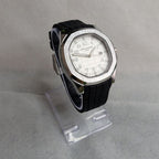 Watch Patek Phillippe Black Silicon Strap & White Quartz Dial
