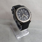 Watch Patek Phillippe Black Silicon Strap & Black Quartz Dial