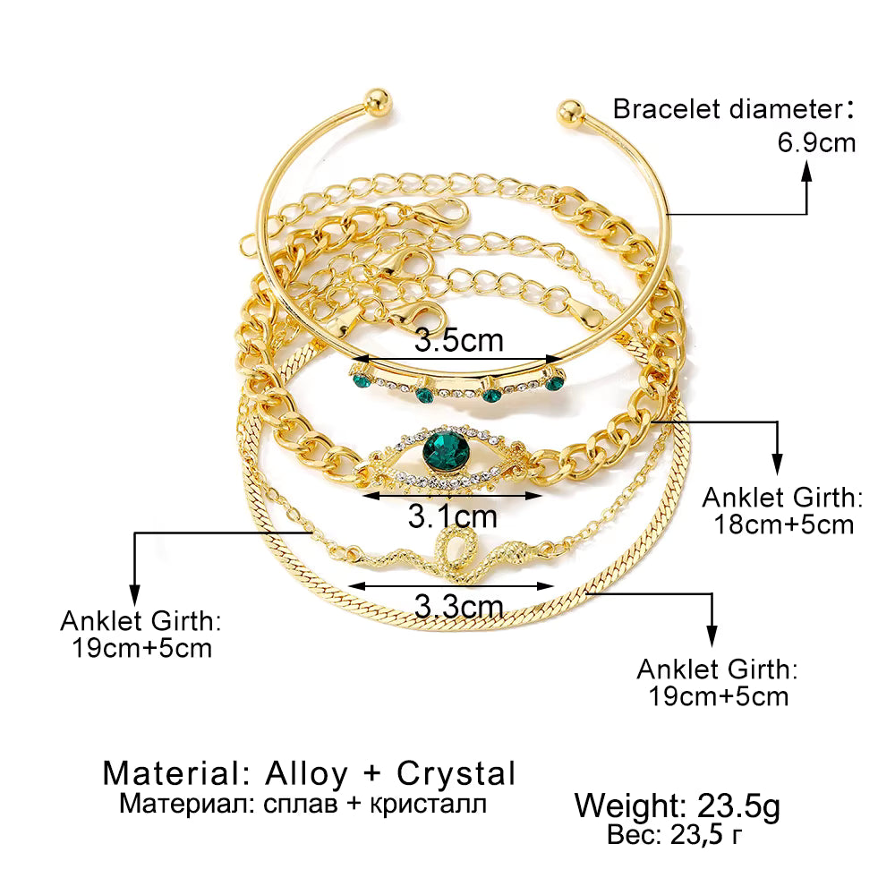 twin-exaggerated-personalized-thread-chain-alloy-bracelet-shopngo-silo-image3.jpg